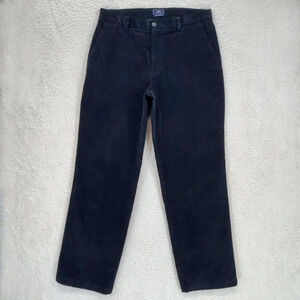 Dockers D3 Classic Fit Dress Corduroy Pants Men 36x32 Black Flat Front Business